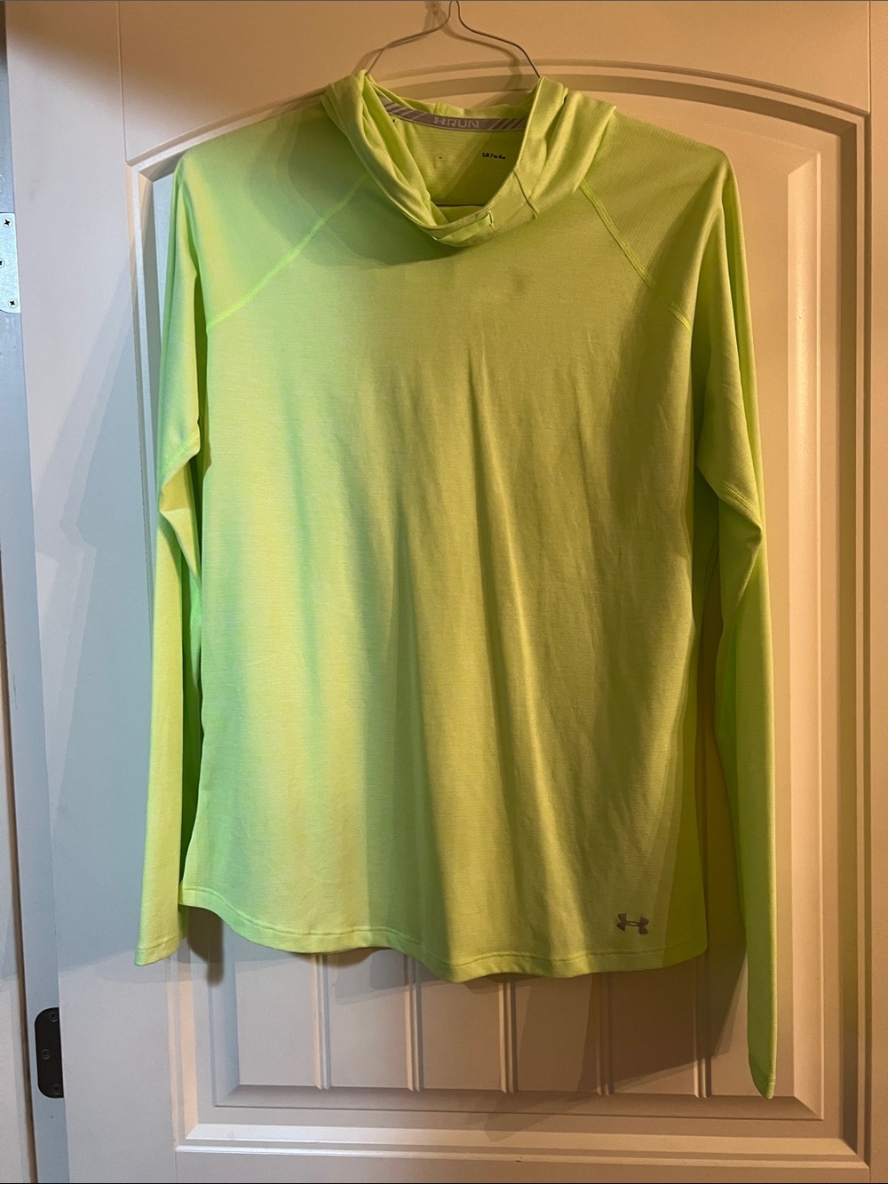 Under Armour Mens Bright Lime Performance Hoodie, large
